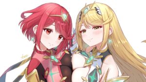 【イラストメイキング】温泉に入るホムヒカ描くよ【ゼノブレイド2】